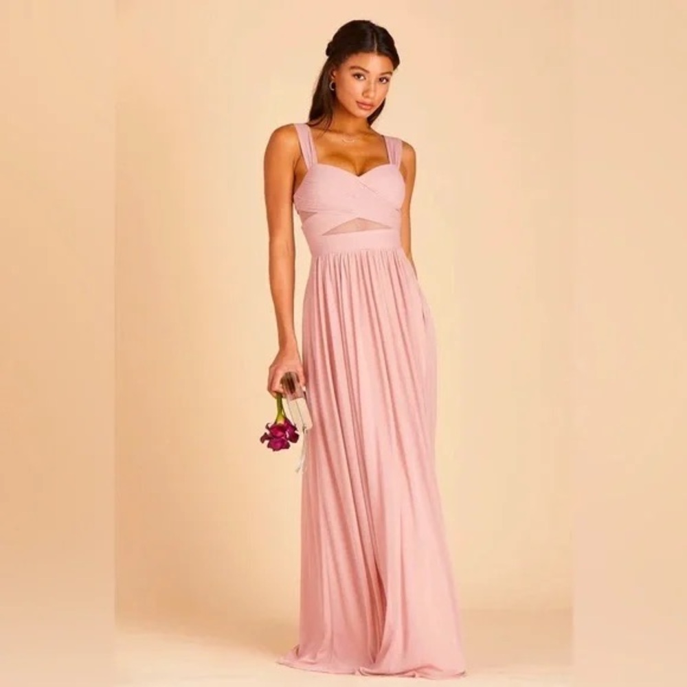 BIRDIE GREY EYLSE MAXI FORMAL DRESS MAUVE ROSE SZ XS - Picture 1 of 13